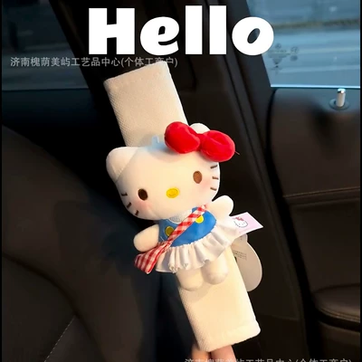 Hellokitty Avtomobil Təhlükəsizlik Kəməri Çiyin Pedi, Qızlar üçün Sevimli Bəzək