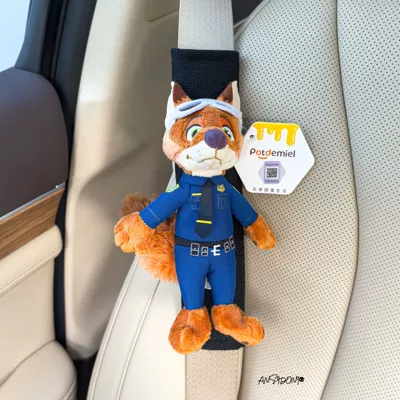 Zootopia Judy Nick Bouquet, Sürətlər qutusu və əl tormozu başlıqları - shoulder-pads-black-linen-officially-licensed-nick-officer-single