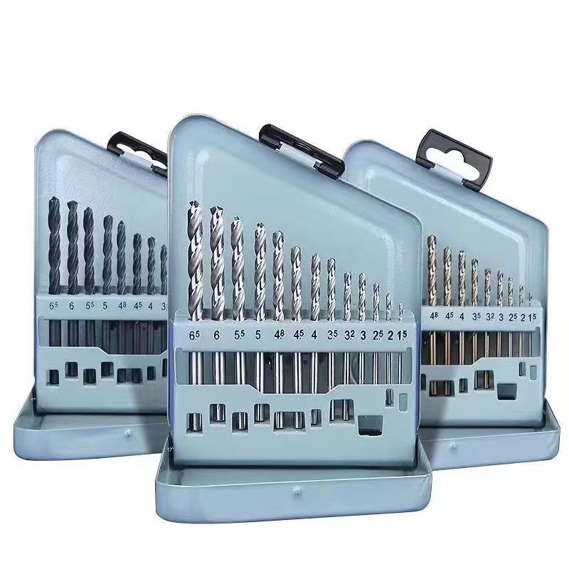 厂家工业级直柄麻花钻13pc含钴钻头套装不锈钢开孔器打孔冲击钻