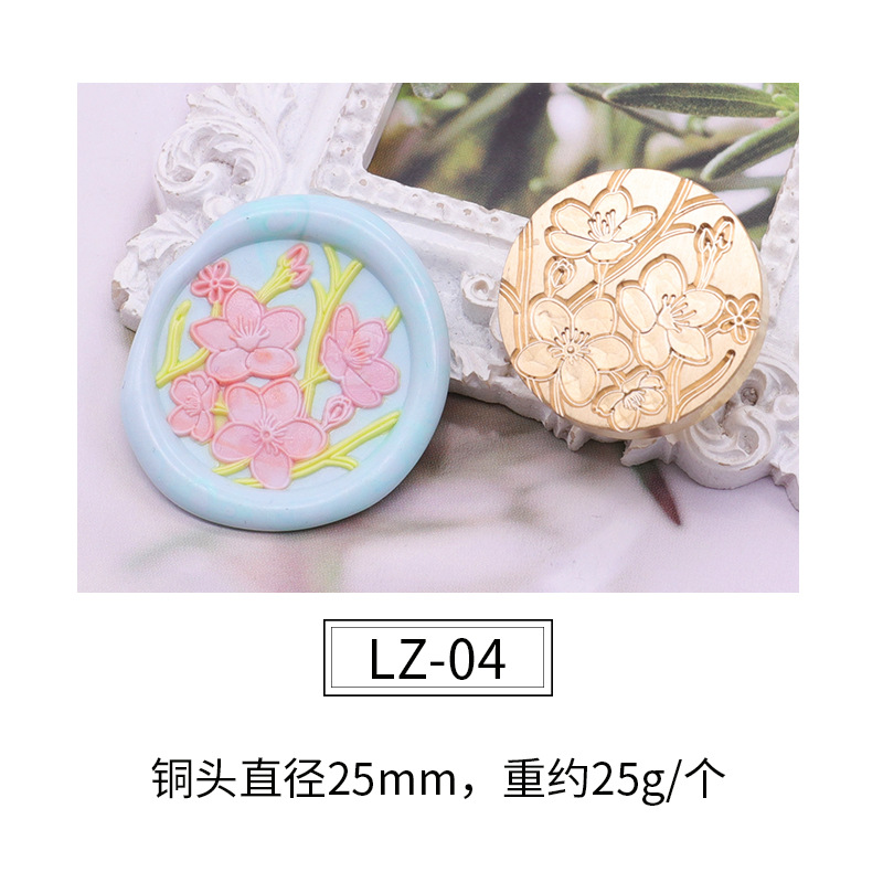 Cabeza de sello de pintura de fuego cabeza de cobre de planta verde patrón confeccionado sobre sellado cera sello de pintura de fuego Cabeza Fábrica al por mayor