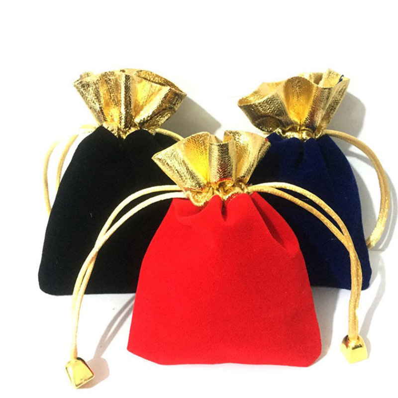 2021红色绒布袋锦囊小福袋文玩袋珠宝收纳袋抽绳束口袋首饰袋批发