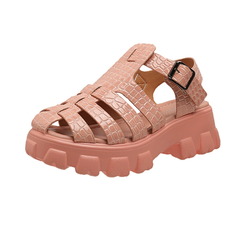 Summer sandals platform, footwear for leisure, plus size