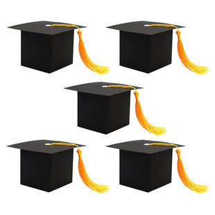 Creative Bachelor Hat Candy Box Golden Tassel European Style Graduation Season Gift Box Theme Party Candy Packaging Carton