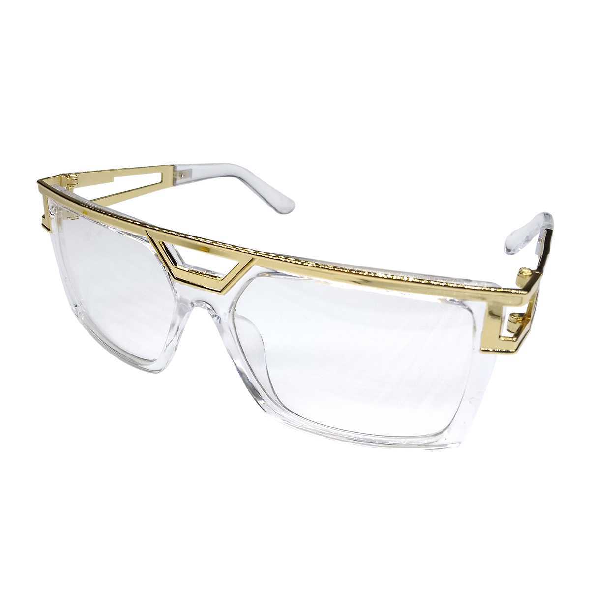 Hip-Hop collar de oro pulsera negro pescador sombrero explosivo gafas marco anillo de dólar vestido de baile conjunto