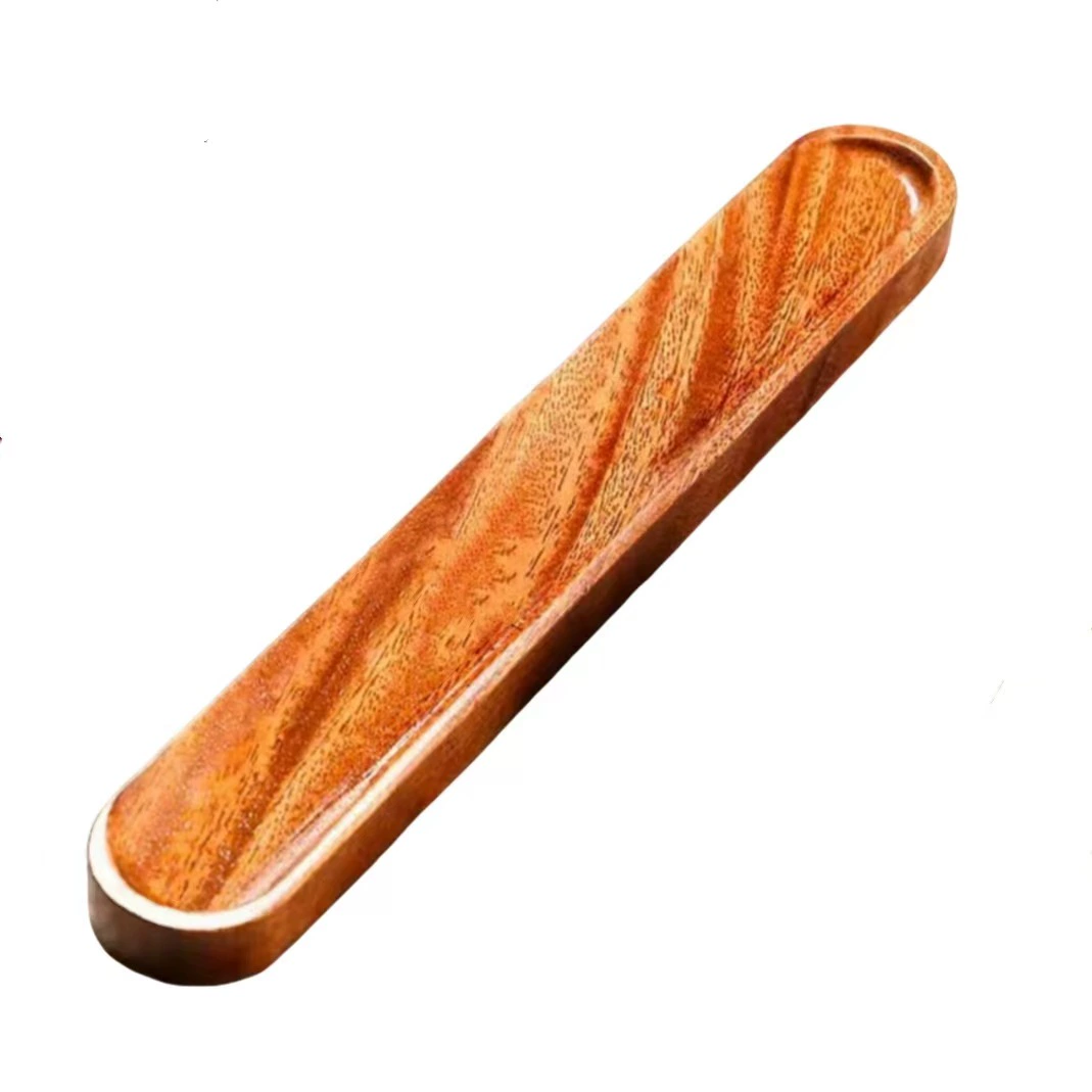 Держатель для чашек с закругленными углами из орехового дерева, однослойная сушилка для чашек, чайный набор, сливная стойка, держатель для чашек, аксессуары для чайной церемонии, стиль дзен