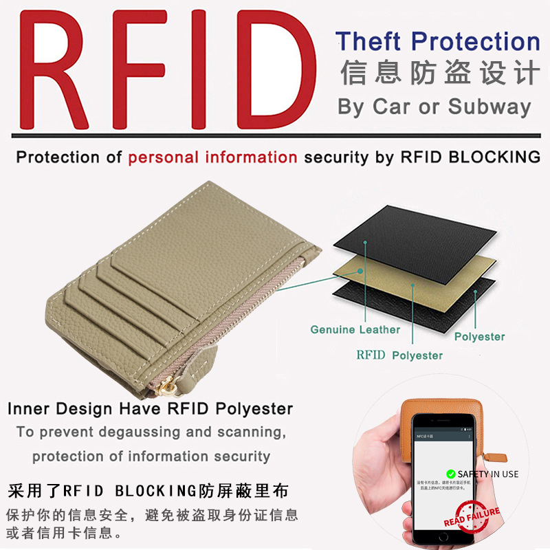 欧米の本革レディース財布超薄型ファッションジッパーコイン小銭入れ日韓牛革小銭入れカードケース卸