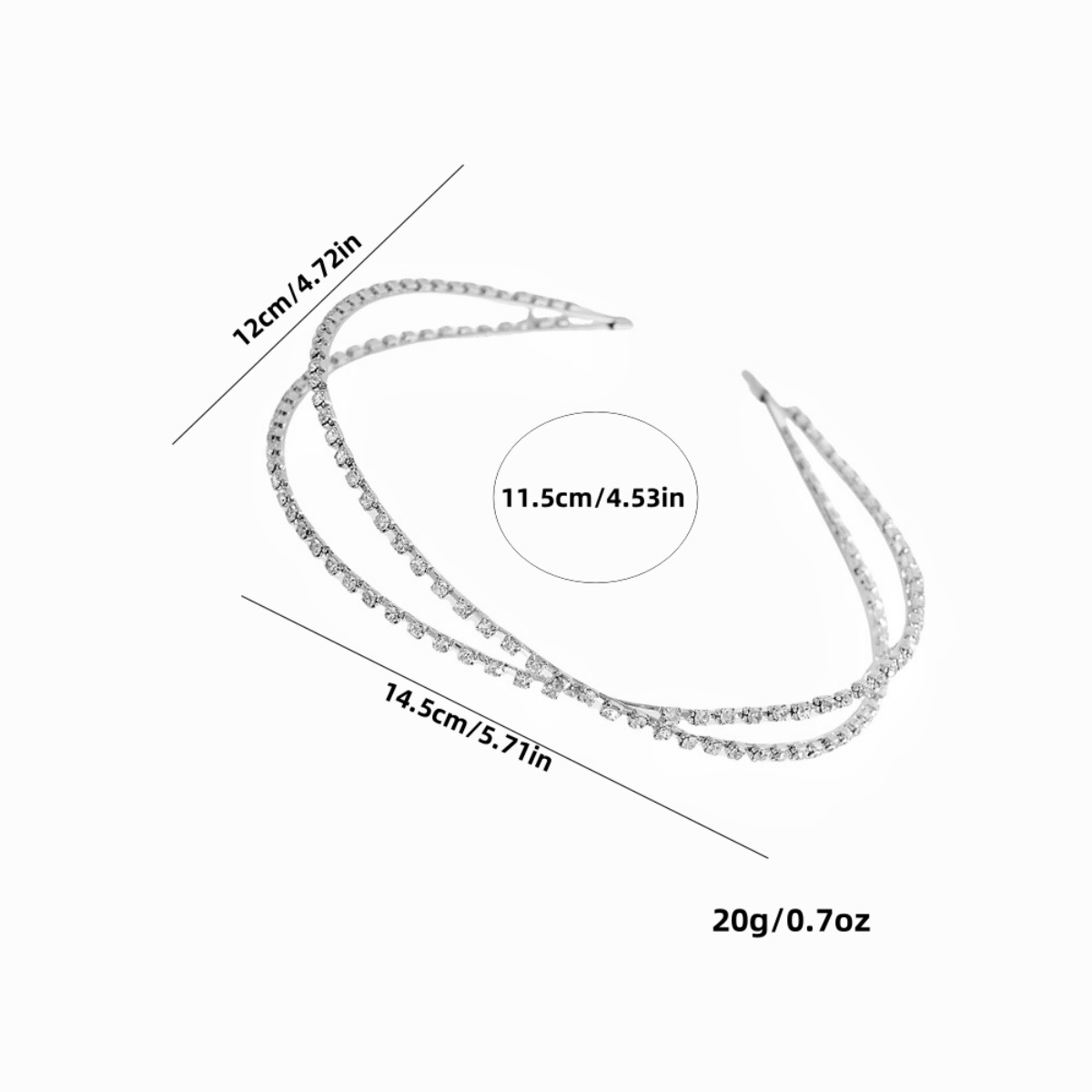 Coreano brillante cadena de garras de diamante cruzadas banda de cabello red roja con la misma moda agujero de cabeza banda de textura transfronteriza nueva joyería para el cabello