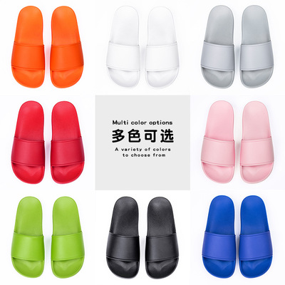 揭阳女士凉拖男式拖鞋批发塑料拖鞋彩色图案印刷浮雕定制一双起订