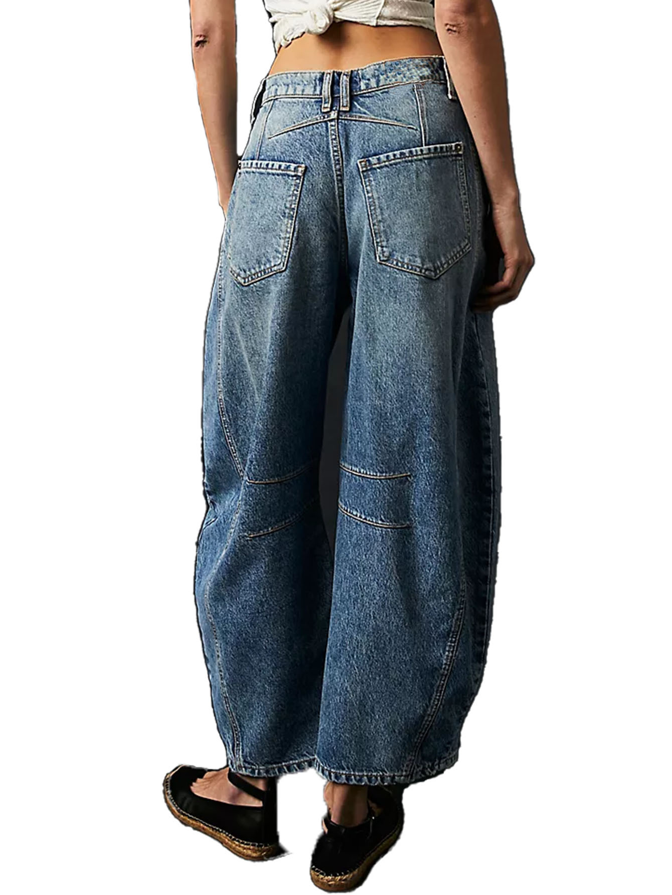 2023 New Cross-Border European And American Hot-Selling Fashion Casual Wide-Leg Loose Jeans For Women Mid-Low Waist_ecoleips.com