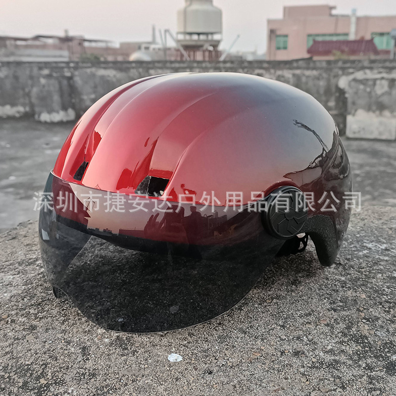 Windproof half helmet for men and women for adults for cycling, keep warm hat, mountain bike, cold-proof protecting glasses, car protection 3