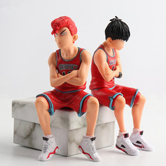 Slam Dunk Figure Car Center Console Car Air Vent Deco Figure Sakuragi Hanamichi and Rukawa Kaede Action Figure Cake Decoration Deco