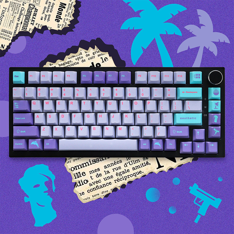 Gmk Vaporwave Vaporwave Keycap Purple Original Height Pbt Sublimation Small Full Set of Mechanical Keyboard Caps Gmk Vaporwave Vaporwave Keycap Purple Original Height Pbt Sublimation Small Full Set of Mechanical Keyboard Caps