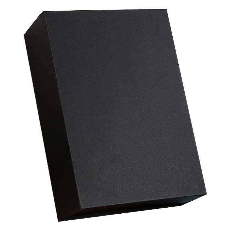 Plegable de una pieza Flip caja negro plegable flor caja de embalaje magnético caja de regalo de cartón duro al por mayor