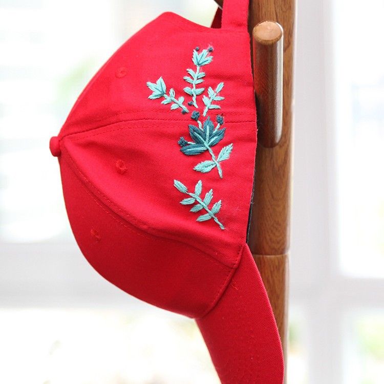 Hecho a mano sombrero hombres y mujeres bordado DIY producción material paquete Lu bordado regalo creativo para novio sol sombrero