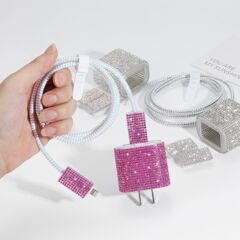Apple iphone18/20W グリッターダイヤモンド充電器データケーブル保護ケースセットシンプルでハイエンドに適しています