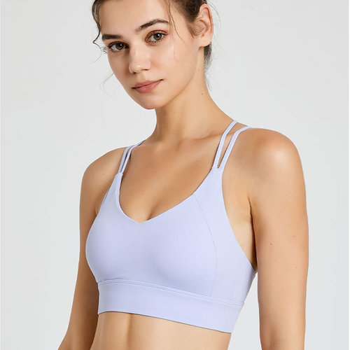 Cross-border high-intensity yoga tops for women, quick-drying sexy Lulu backless tops for fitness and sports bras