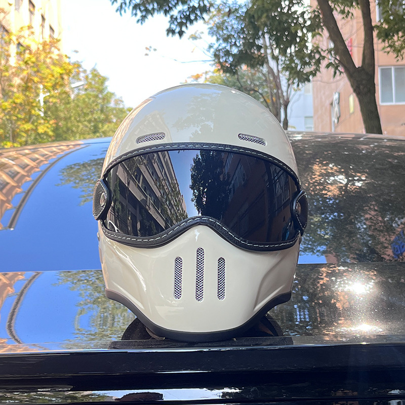 Nuevo Casco Estándar 3C Estilo Alemán de Fibra de Vidrio, Casco Retro para Motocicleta, Unisex, Ultraligero, Integral