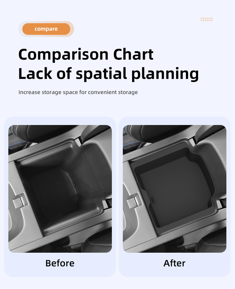 Suitable for 26 models of Prelude road cars, armrest box storage box, central console storage, car accessories, modification parts