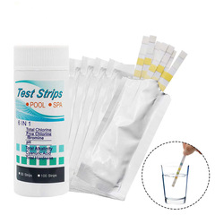 Swimming Pool Spa Water 6-in-1 Test Strips - Residual Chlorine, pH Value, Alkalinity, Hardness Test Strips - 50 Test Strips