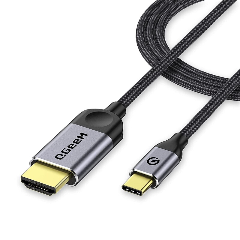 Qgeem Type C to HDMI High-Definition Screen Projection Data Cable for Mobile Phones and Computers with 4K30Hz Video Adapter Cable