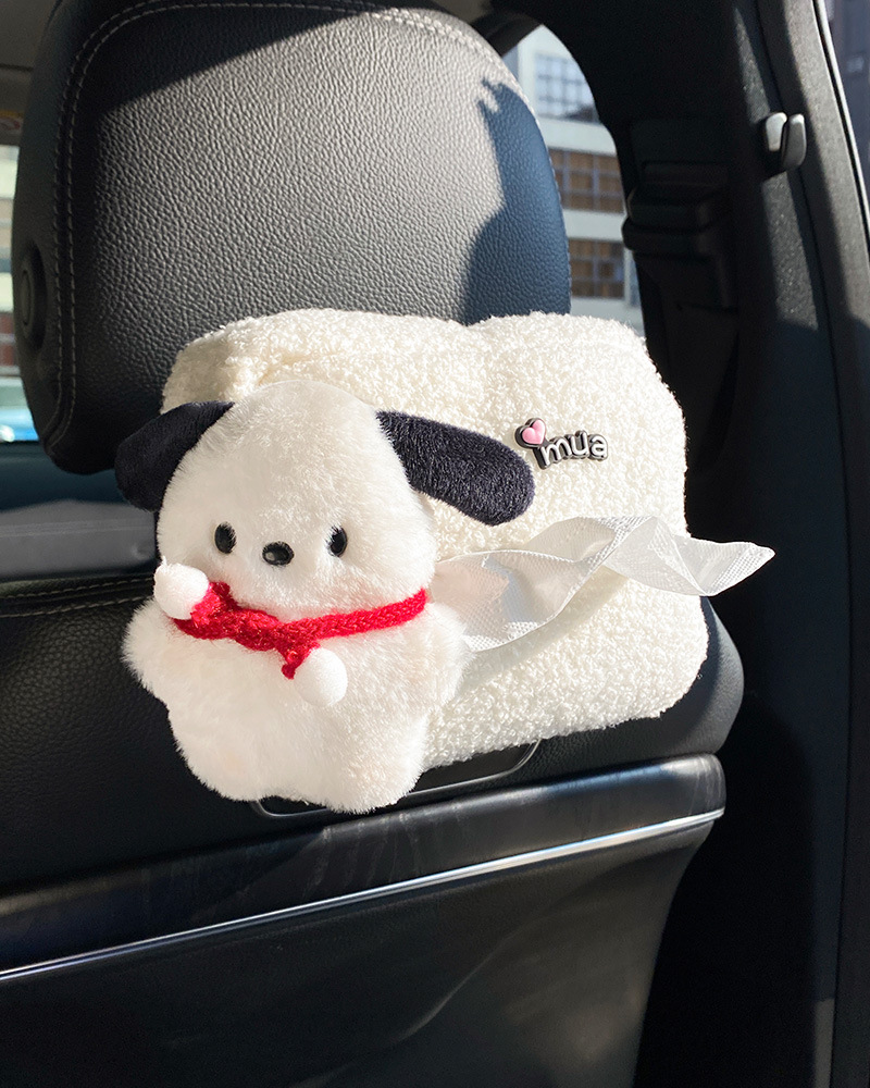 Caja de toallas para automóviles lindas muñecas de dibujos animados red panda rojo toallas para automóviles alquileres de automóviles interior caja de toallas para sombrillas