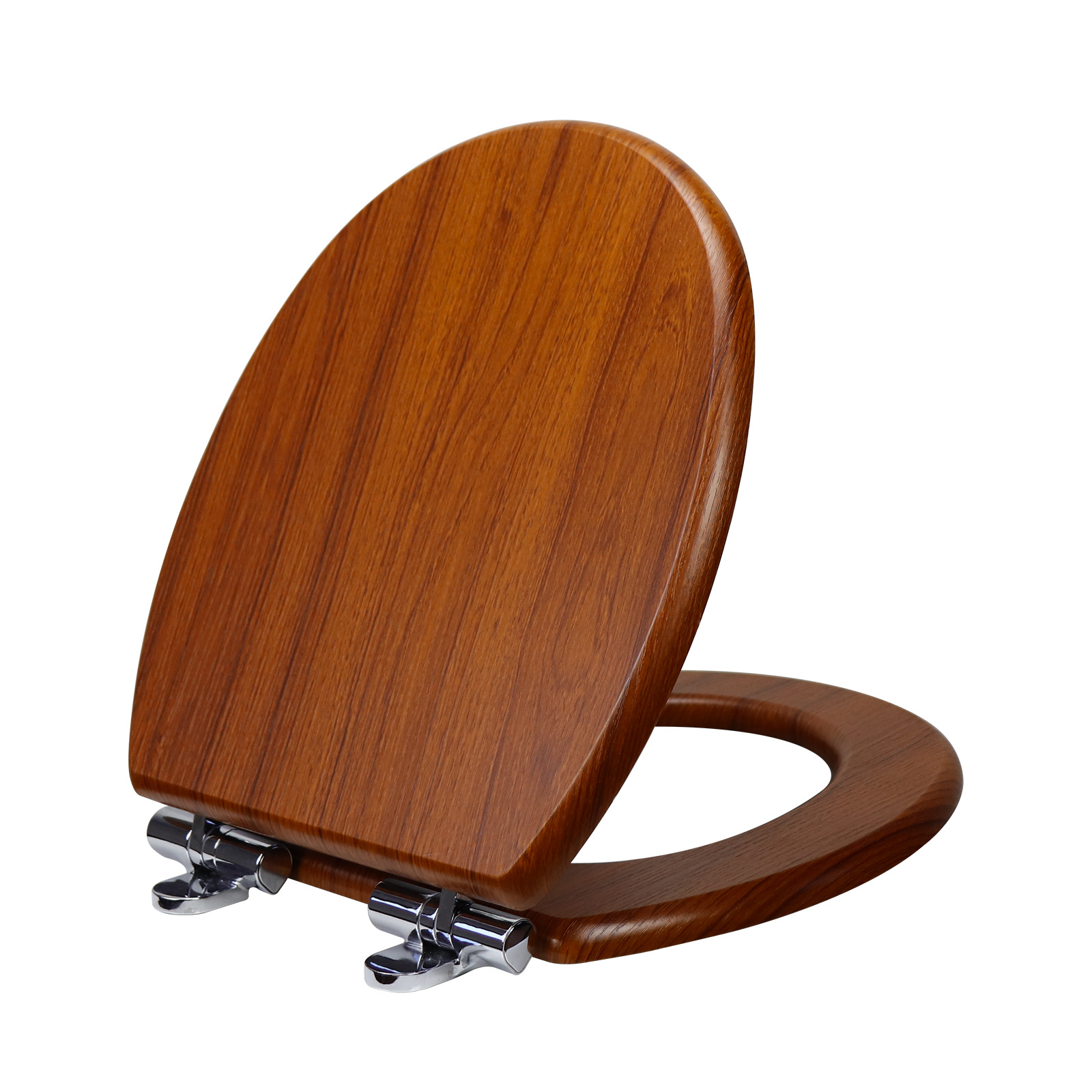 Fábrica directa de 17 pulgadas tablero de densidad madera MDF cubierta de inodoro con cinta de madera de PVC