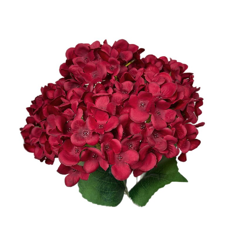 5頭の紫陽花、結婚式用造花、モール生地の紫陽花、結婚式場のフラワーアレンジメント、装飾フラワーアレンジメント、シルクフラワー卸売|undefined