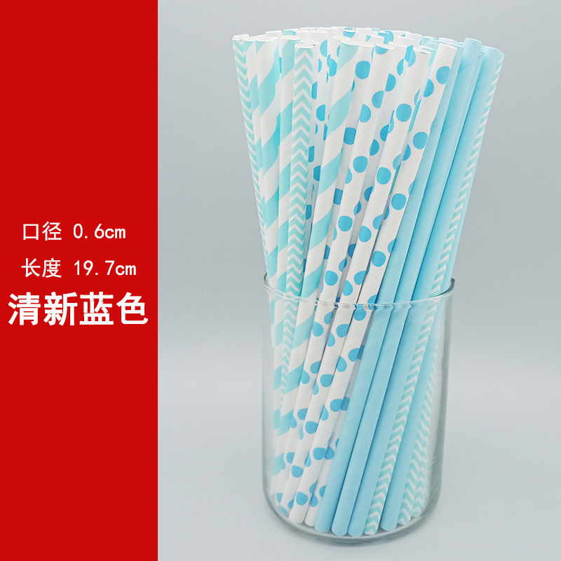 Fábrica en stock al por mayor 100 paja de papel desechable paja degradable combinación