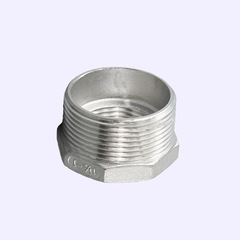 304 stainless steel plug fitting inner/outer thread adapter 4/4" reducing inner/outer thread thick-walled pipe straight connector plug