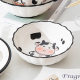 Ins High Color Value Ceramic Rice Bowl Cute Cartoon Underglaze Color Household Salad Bowl Rice Bowl Spoon Ceramic Tableware