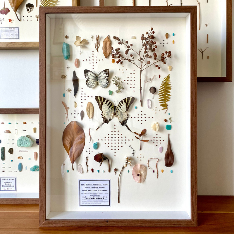Hollow Rectangular Wooden Narrow Edge Photo Frame Plant Dried Flower Butterfly DIY Handmade Simple Combination Photo Wall Stereo