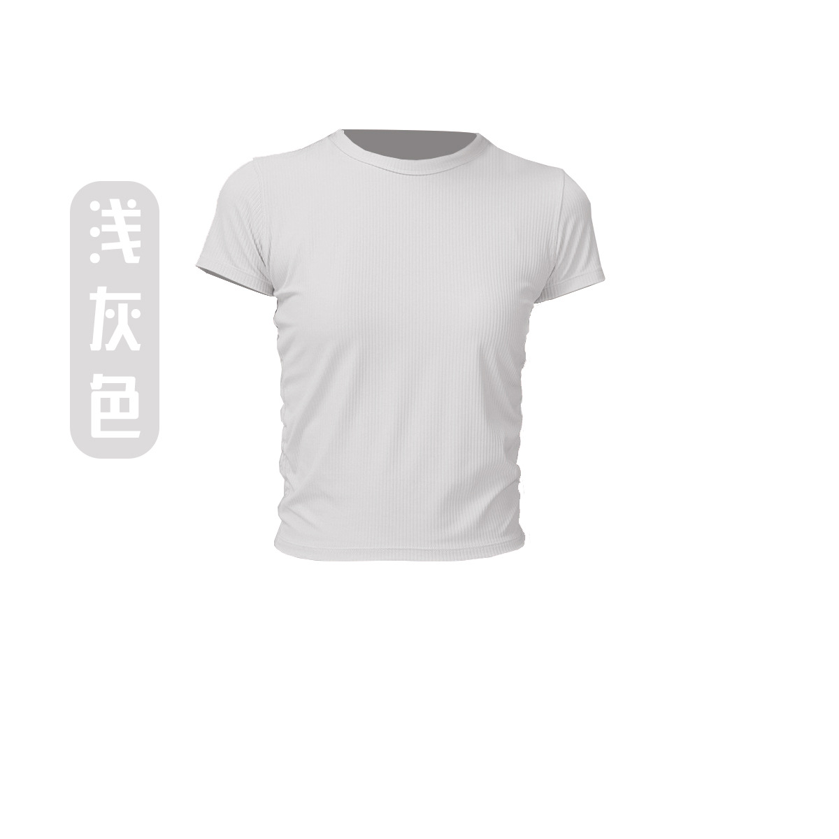 ヨガウェア リブプリーツ ウエストシェイプ 半袖 レディース カジュアル 通気性 速乾性 Tシャツ アウトドア スポーツ ランニング フィットネスウェア