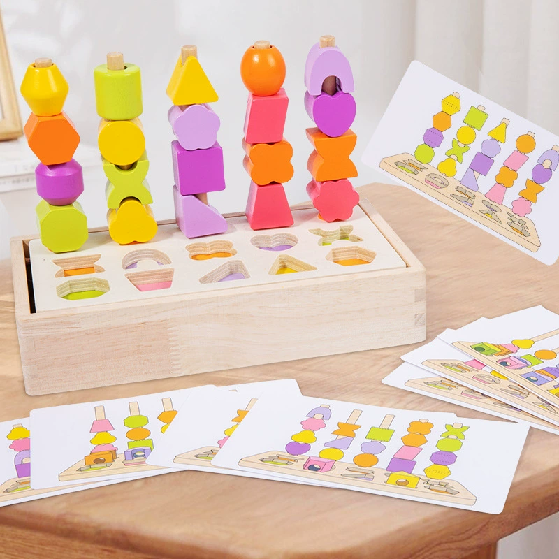 Geometric constructor with beads, intellectual cognitive toy, early education, training