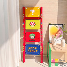 梯子家用折叠梯伸缩室内卡通登高多巴胺多功能梯凳加厚四步梯跨境