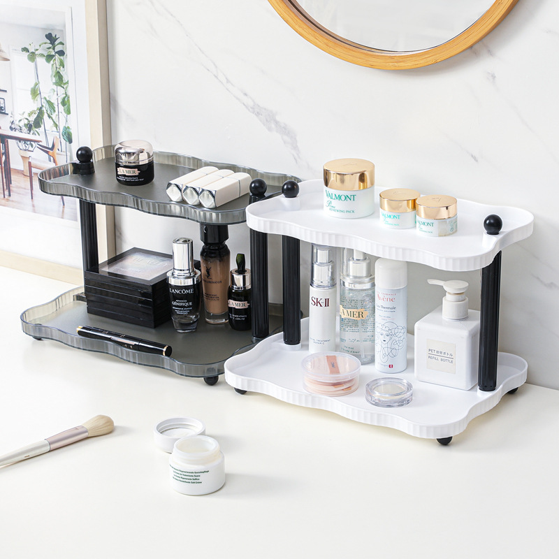 Desktop Double-layer Desktop Storage Rack Office Desktop Cosmetics Storage Rack Household Washing and Finishing Storage Rack