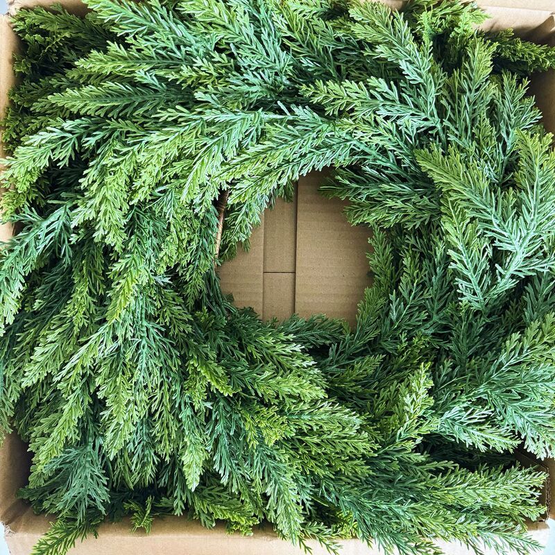 Amazon TEMU 造花ホット販売クリスマスグリーン装飾クリスマス籐暖炉ドアと窓ペンダント中庭|undefined