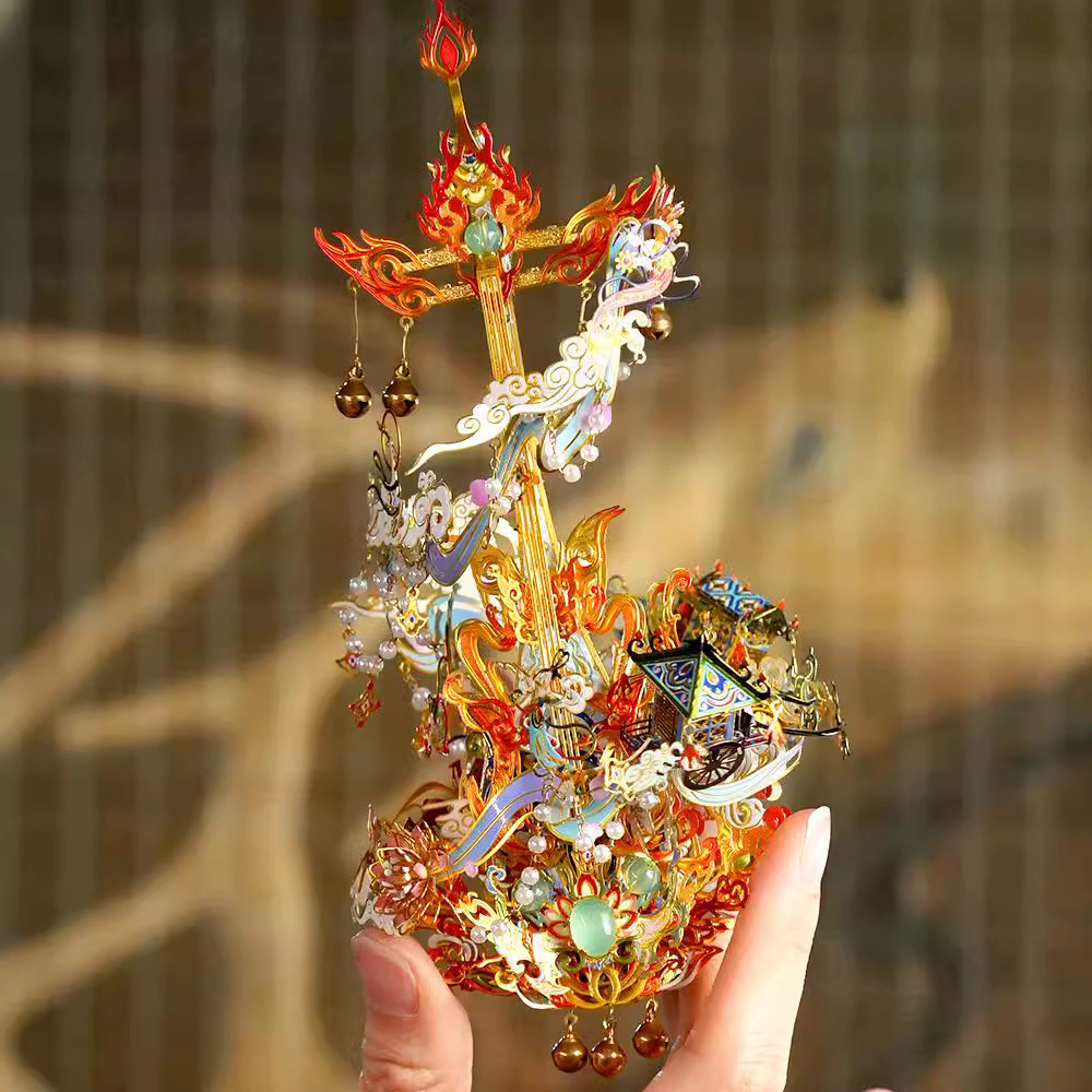 플라잉 피파 3D 입체 금속 모델 DIY GUOFENG 퍼즐 장식품 여자 친구 선물