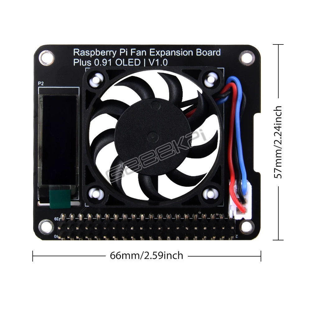 Подходящий для Raspberry PI с OLED вентиляторным расширительным модулем (перенос платы не включен)
