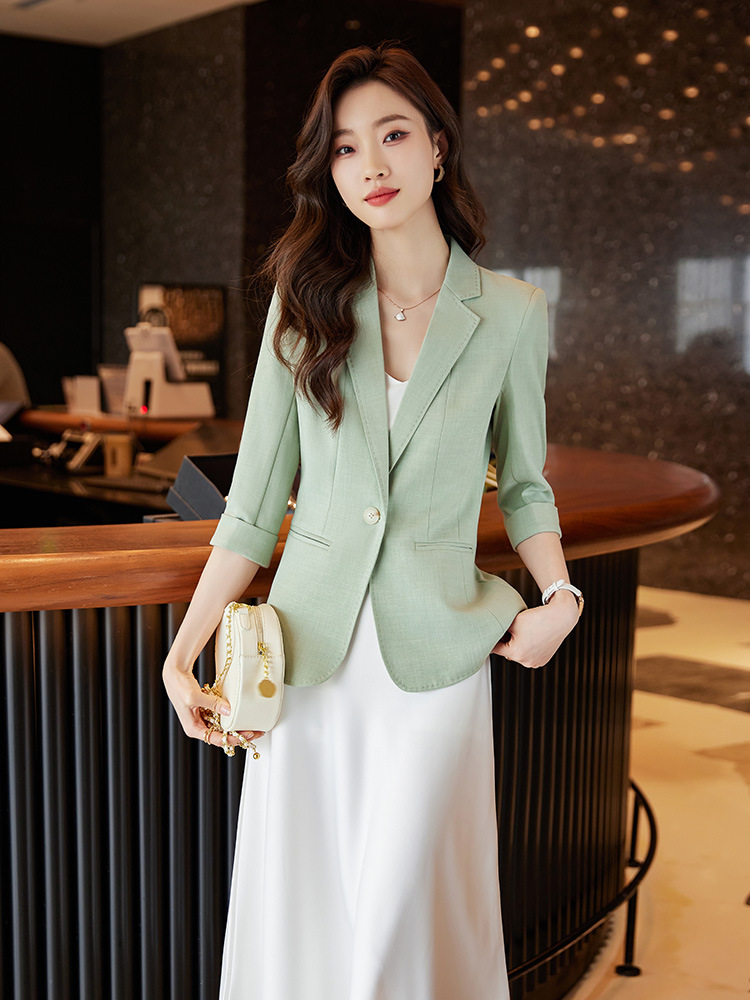 White summer retro classic suit jacket