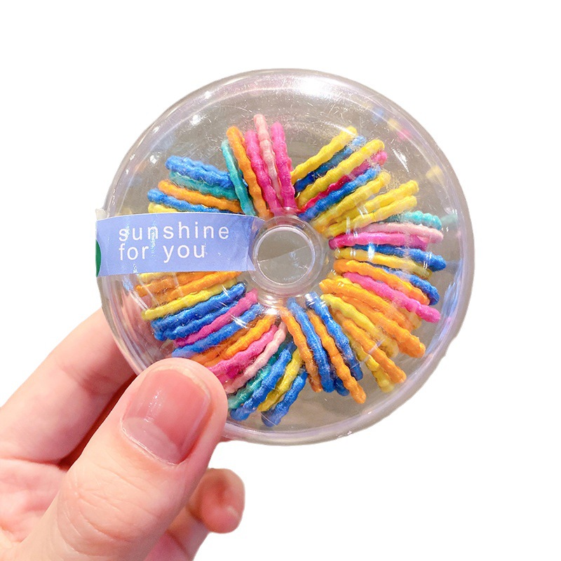 Cuerda de pelo de los niños no daña el pelo banda de goma elástica alta Banda de goma colorida de las niñas cabeza cuerda accesorios para el cabello del bebé 2023 Nuevo