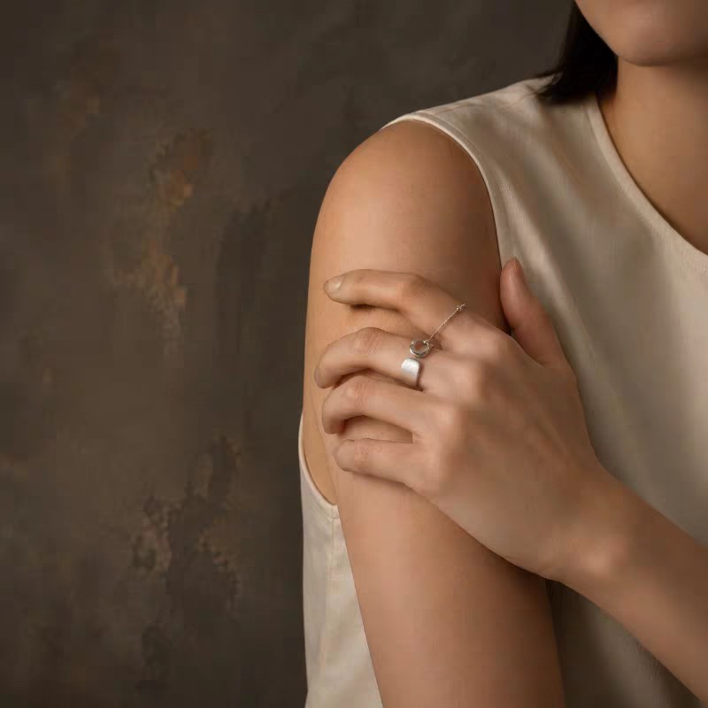 Half-Window Korean Style Ins Niche Light Luxury Design Minimalist Mini Bowknot Ring for Women