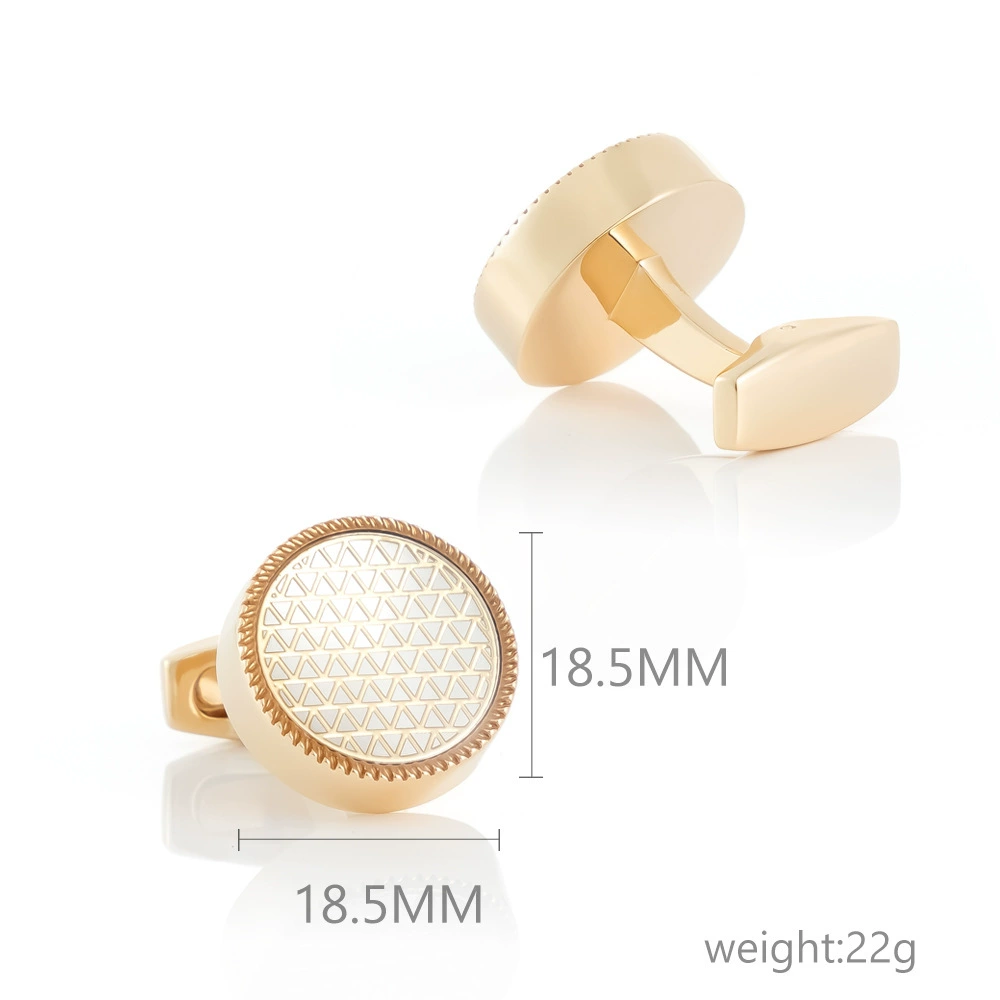 [圆形CD片配件珐琅金属袖扣 男士法式衬衫袖口钮厂家批发cufflinks]