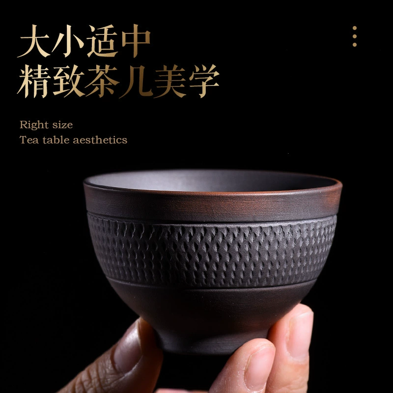 Фиолетовая чайная чашка из керамики Qingxi, набор чая «Kung Fu», персональная чайная чашка, домашняя офисная чашка, чашка с бамбуковой крышкой, чайная церемония