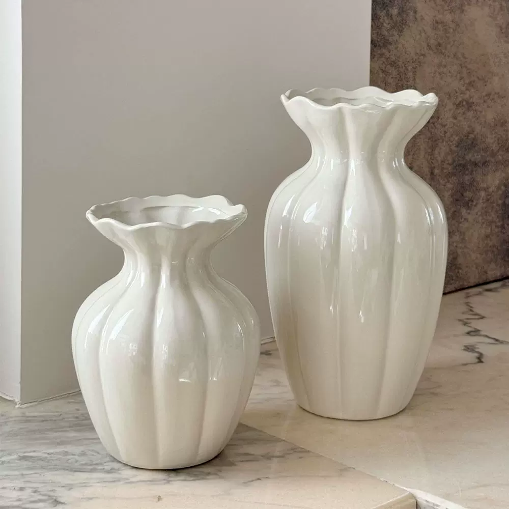 北欧风陶瓷花瓶轻奢高级感家居装饰水培鲜花假花仿真花插花摆件