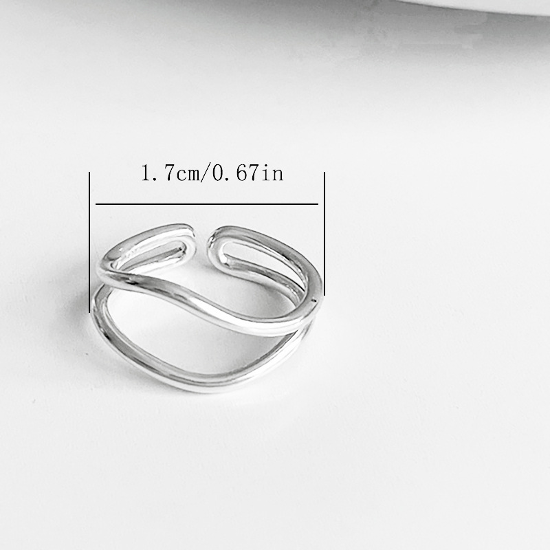 Layered Silver Ring For Men And Women Multi-strand Statement Ring_voghion.com