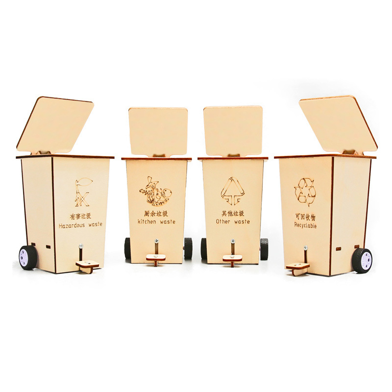 Juguetes educativos para niños al por mayor experimento científico estudiante Tecnología pequeña producción de madera basura modelo de enseñanza