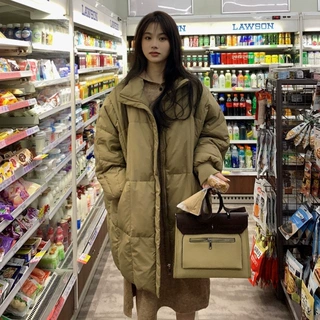 大码棉衣女冬中长款韩版宽松棉袄2026新款加厚时尚外套休闲棉服潮