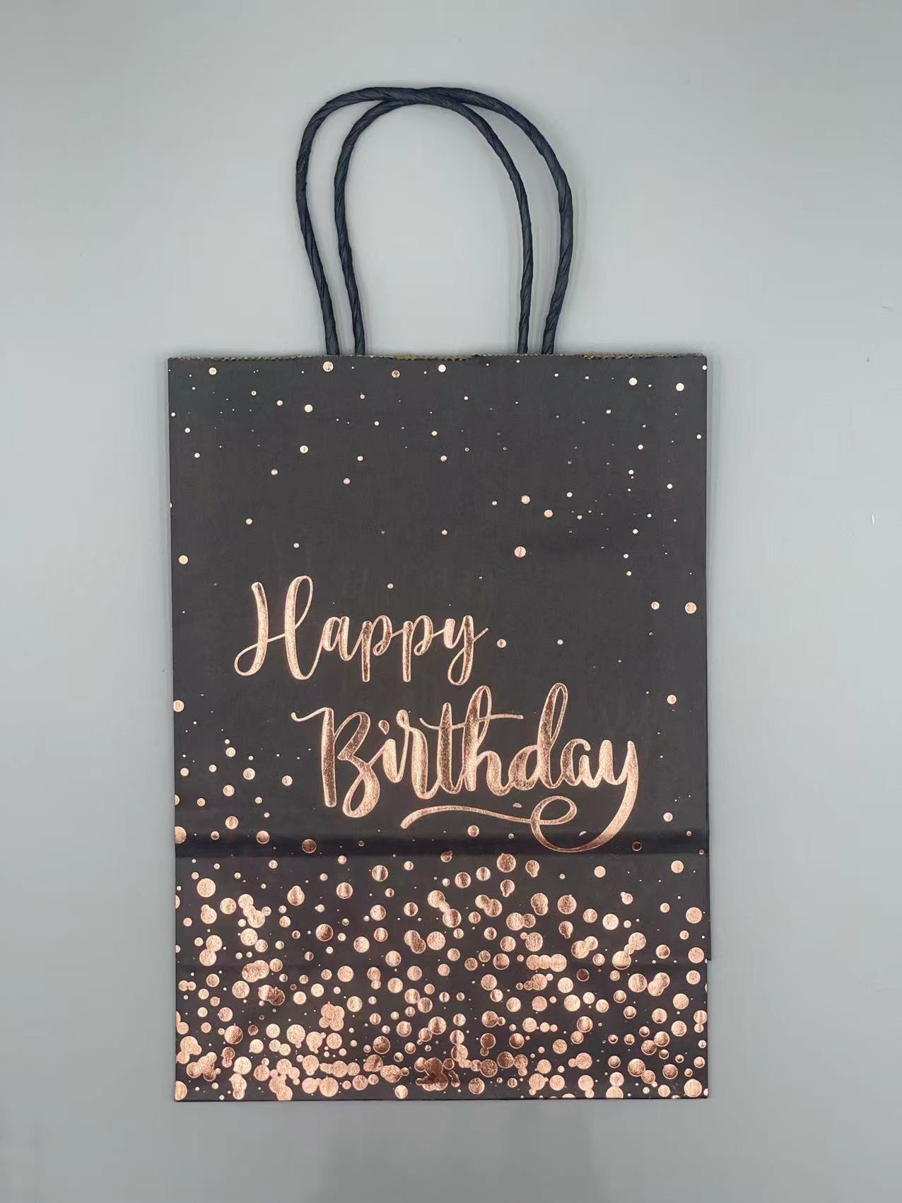 Feliz cumpleaños --- oro rosa; 16*22*8cm