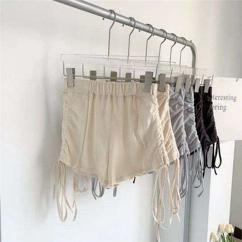 Spicy Girl Sports Casual Pants for Women, Summer Thin Hot Shorts with Drawstring, High-Waisted Loose-Fit Wide-Legged Skort