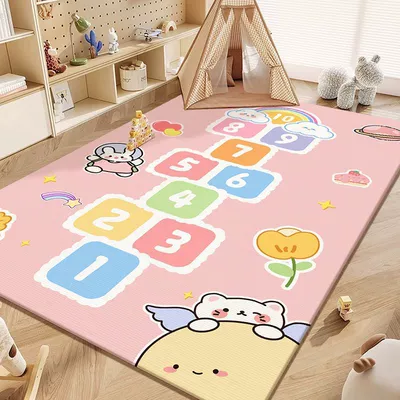 Avtomobil döşəmə paspasları – Learning Area Play Carpet Educational - happy-planet-hopscotch-80120cmcrystal-velvet